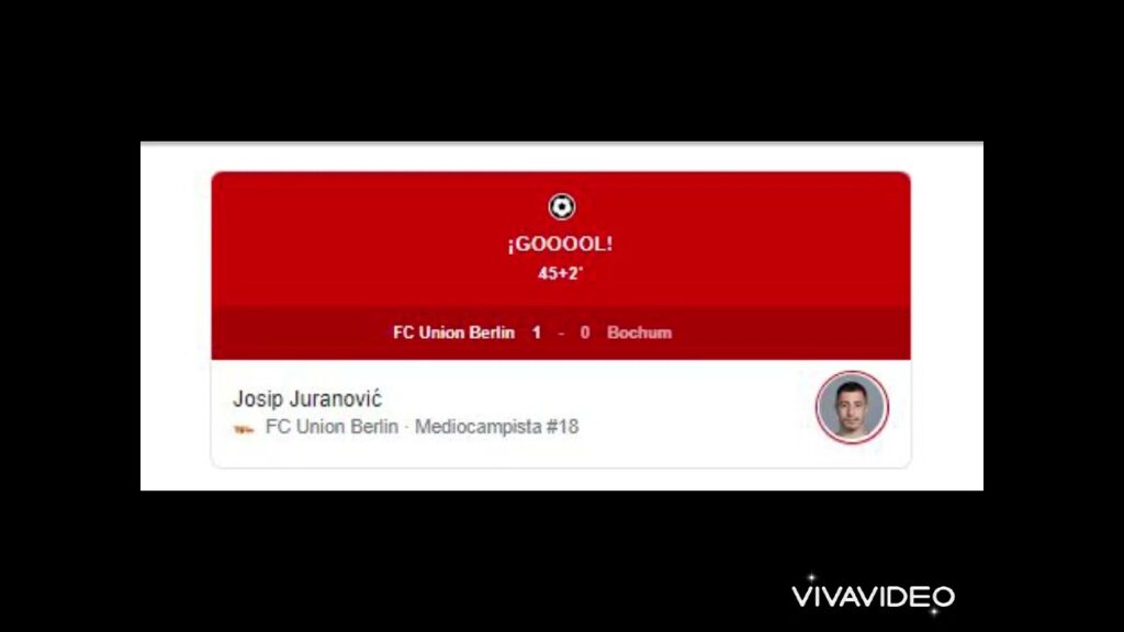 Gol de Josip Juranovic  Unión Berlín 1-0 Bochum