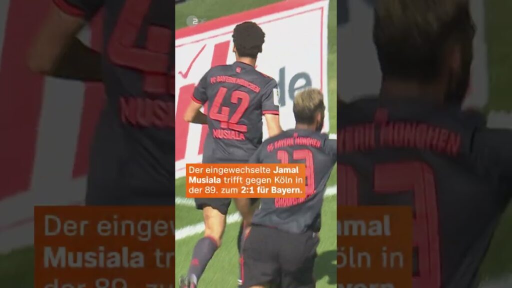 89. Minute: Musiala macht Bayern zum Meister | sportstudio | #shorts