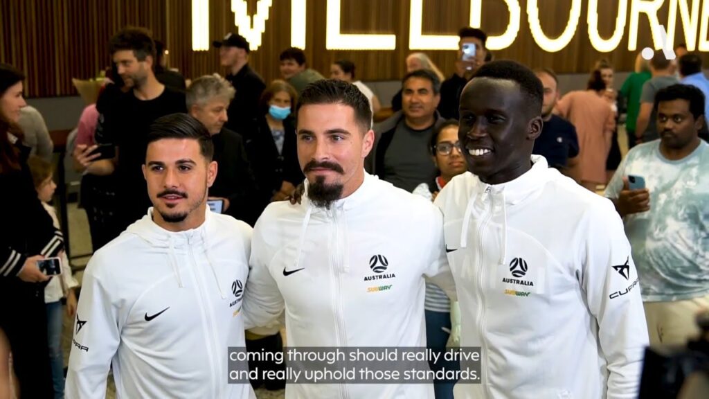 'We inspired the nation' - Socceroos Tilio and Maclaren land at Melbourne airport