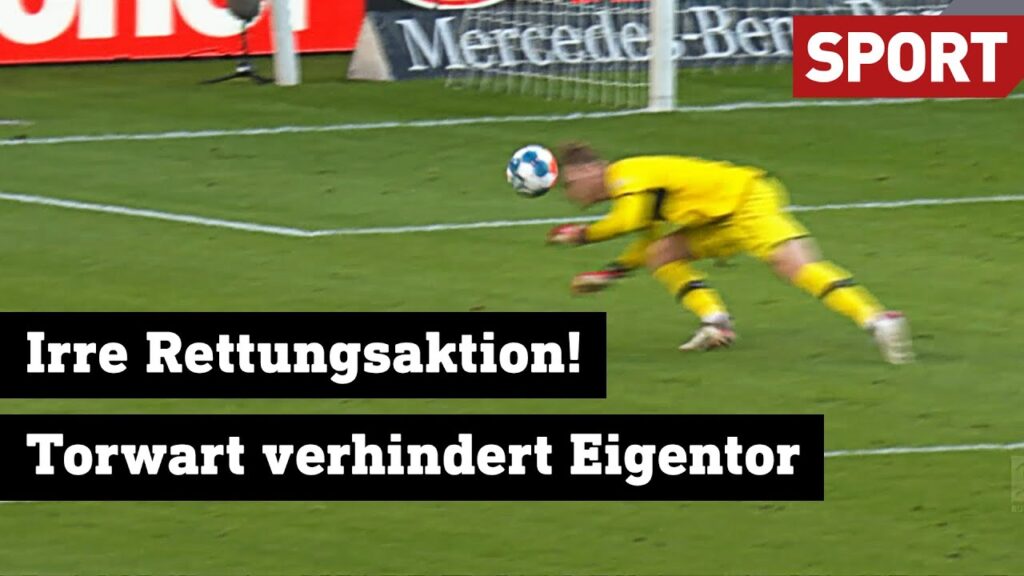 Eigentor verhindert! Torwart Florian Müller klärt spektakulär | VfB Stuttgart - Eintracht Frankfurt