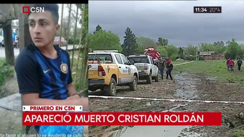 Apareció muerto Cristian Roldán