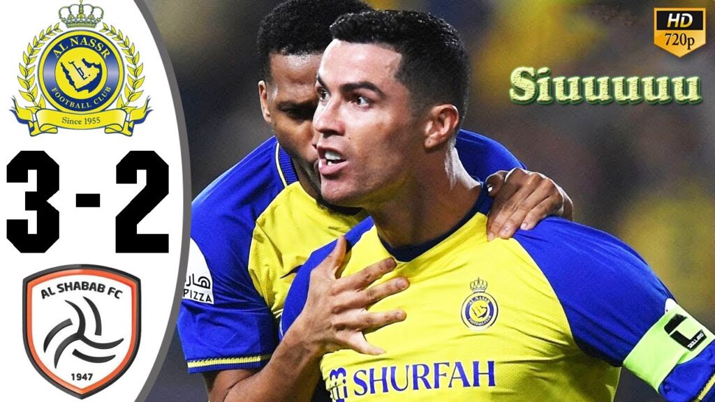 Al Nassr vs Al Shabab 3-2 Highlights & All Goals 2023 HD | Ronaldo Goal