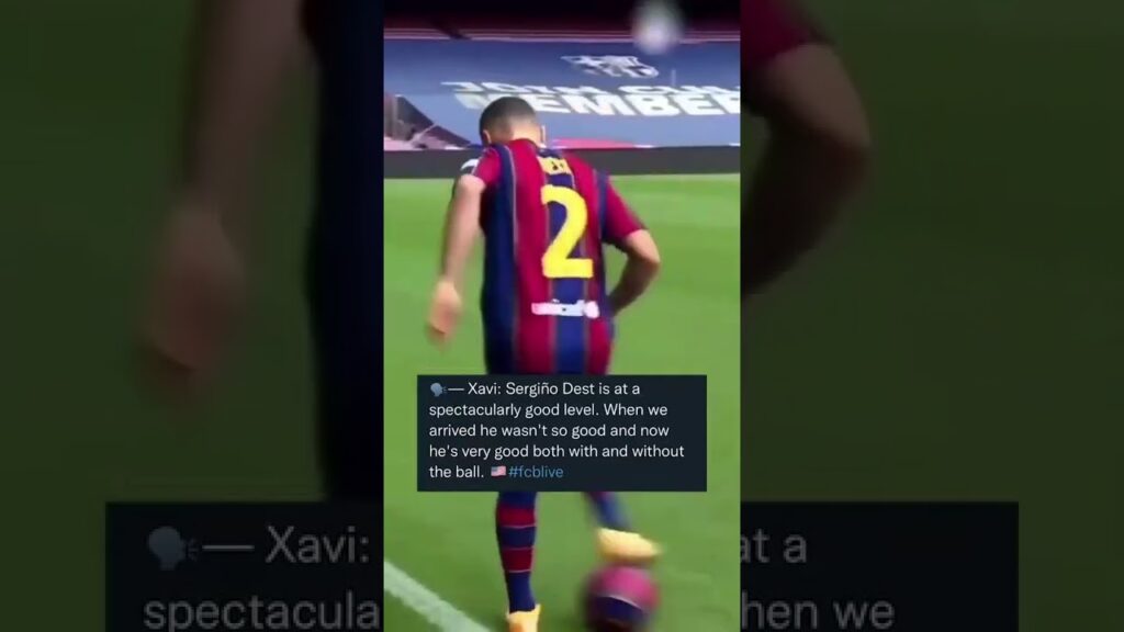 Xavi and his words on Sergiño Dest