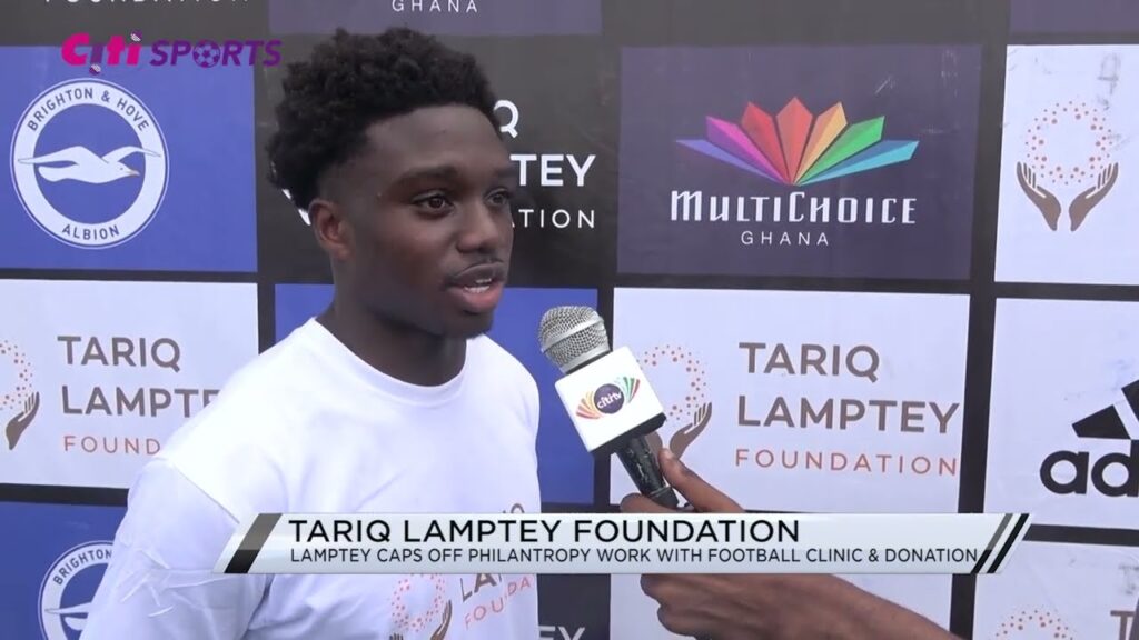 TLF: Tariq Lamptey caps off philanthropy work with football clinic and donation