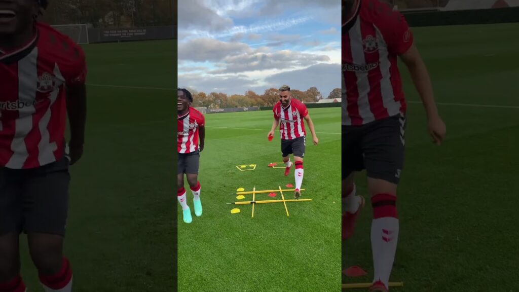 Tic tac toe challenge with Southampton player Salisu