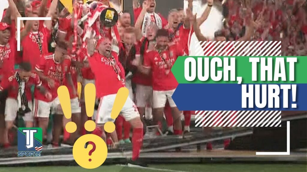 WATCH: Nicolás Otamendi FOOT gets CRUSHED during the Benfica title CELEBRATIONS