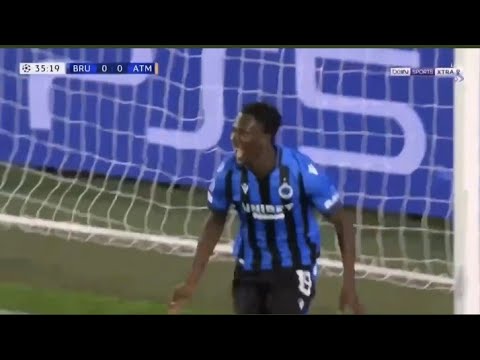 Club Brugge Fans Celebrate After Kamal Sowah Goal Vs Atletico Madrid (4th October, 2022)#Kamal Sowah