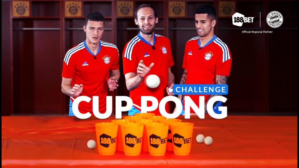 Cup Pong Challenge with João Cancelo, Benjamin Pavard, and Daley Blind