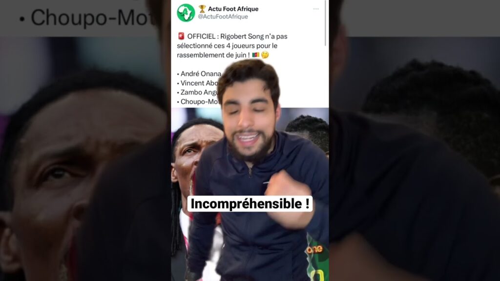 Les choix de Rigobert Song au Cameroun sont vraiment très bizarre… On en reparle ce soir sur Twitch