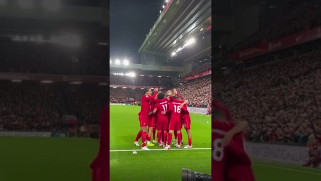 南野アーセナル戦のゴール裏が熱すぎる🔥#minamino #tomiyasu #shorts #プレミアリーグ #アンフィールド #リヴァプール