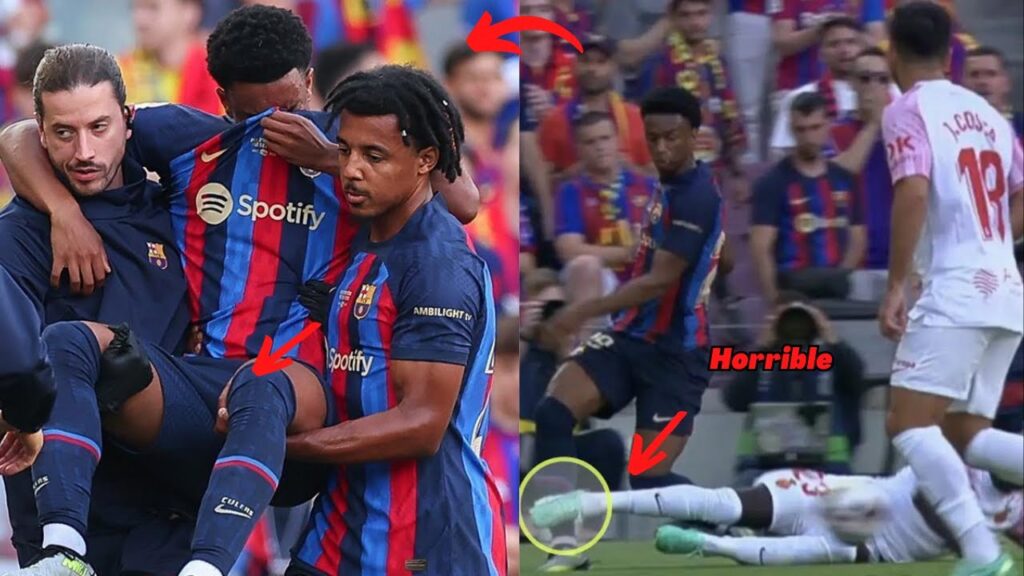 Mallorca Player tackle on Alejandro Balde Injury