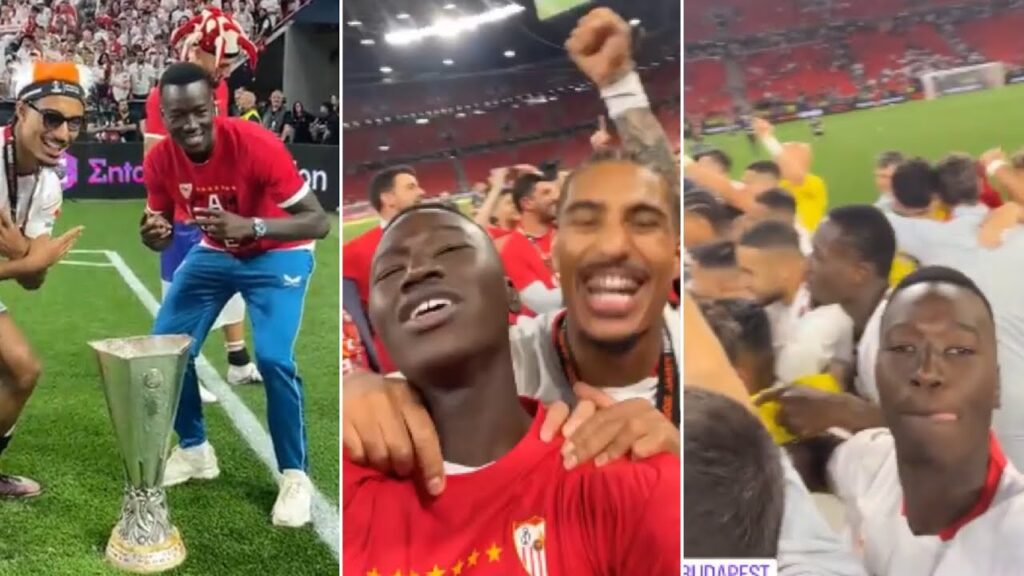 Émouvant Quand Pape Gueye et le FC Seville célèbre l’europa League