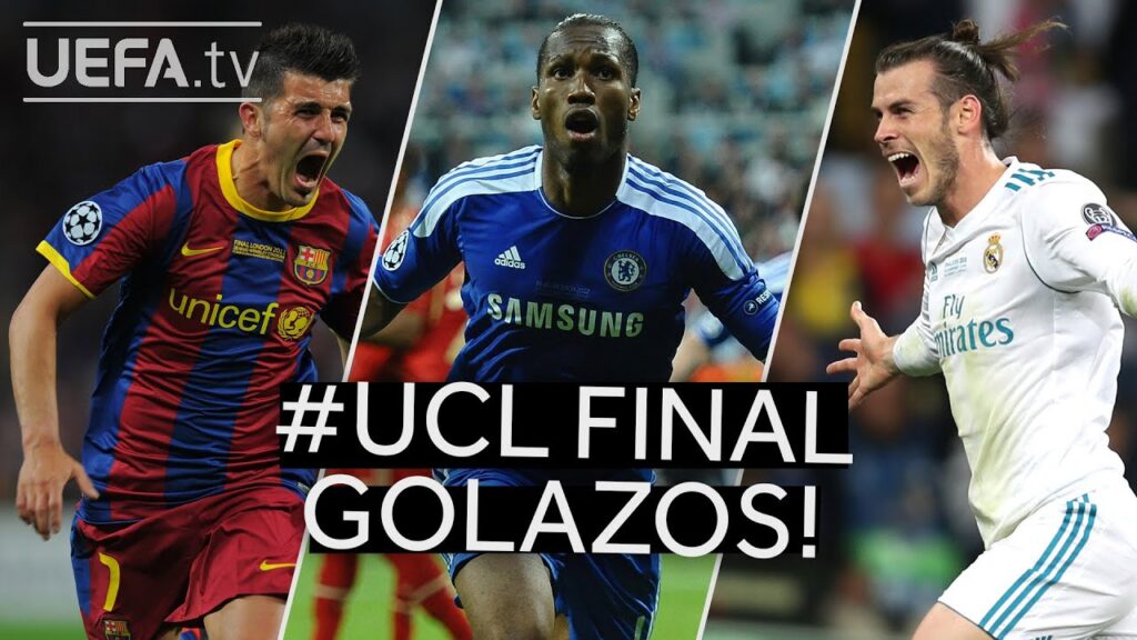 ⚽ VILLA, DROGBA, BALE | Great #UCL Final GOALS!!