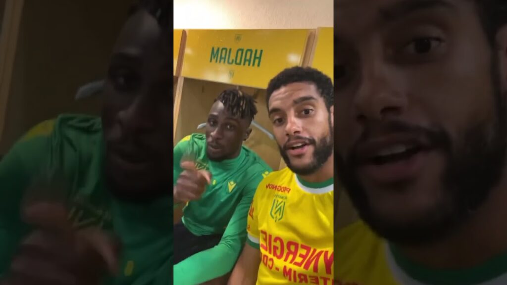 Jean-Charles Castelletto laisse éclater sa joie après le maintien du FC Nantes en Ligue 1