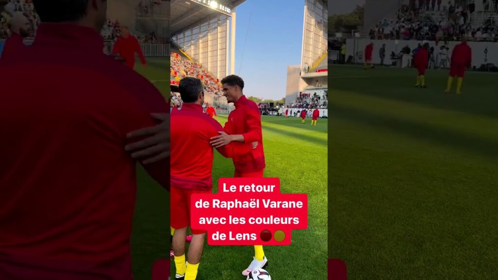 L'ovation pour Raphaël Varane sous les couleurs du RC Lens pour un match caritatif #shorts #football
