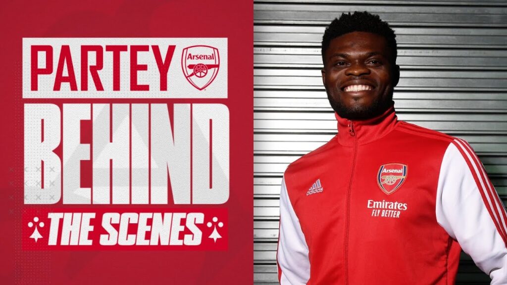 Partey meets Aubameyang & Lacazette | Behind the scenes on Thomas' first day at Arsenal