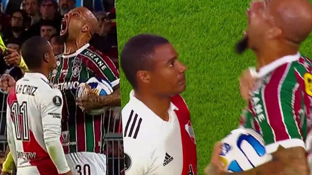 Felipe Melo gritando na cara do De La Cruz 🤣 | River Plate x Fluminense