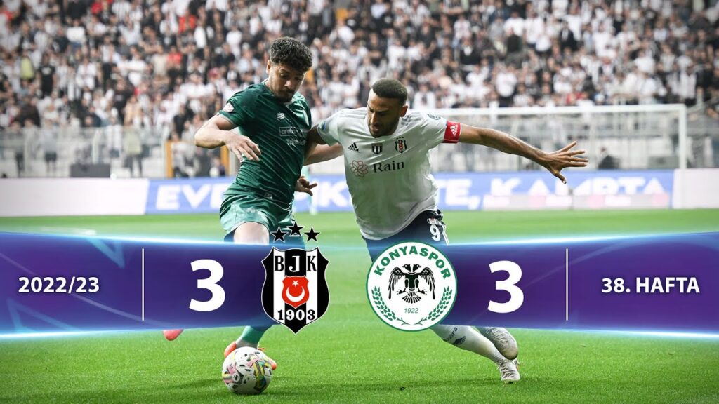 Beşiktaş (3-3) Arabam.com Konyaspor - Highlights/Özet | Spor Toto Süper Lig - 2022/23