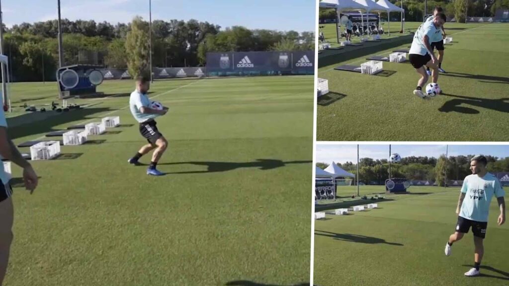 Son cracks: la magia de Papu Gómez, De Paul y Paredes en el entrenamiento de la Selección argentina