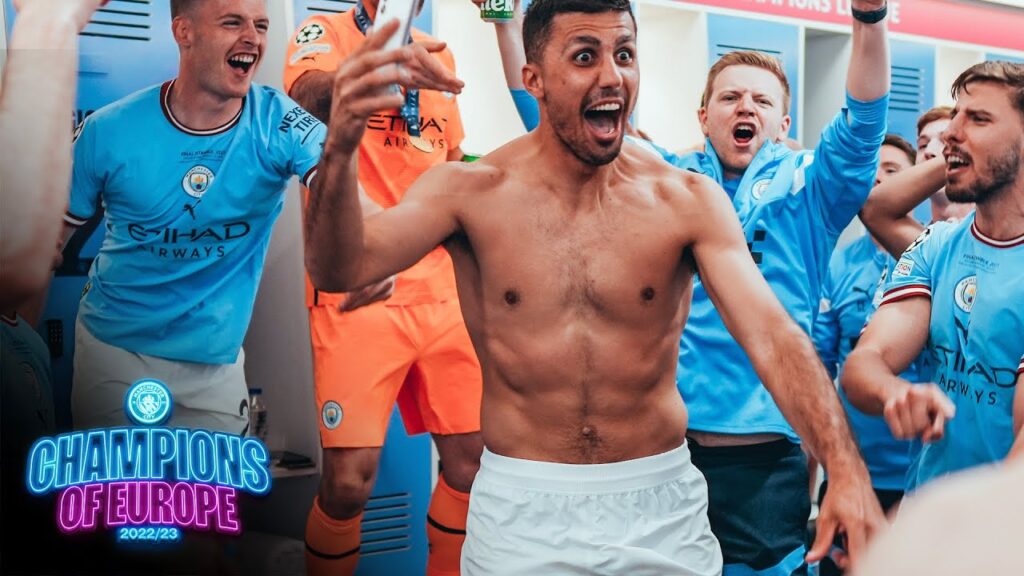 RODRI’S ON FIRE! Dressing room scenes as Jack Grealish leads the singing! Champions League Winners! RODRI'S ON FIRE! Dressing room scenes as Jack Grealish leads the singing! Champions League Winners!