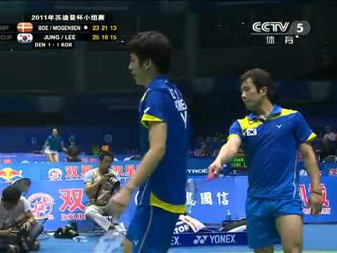 [2011 Sudirman Cup MD] Mathias Boe/Carsten Mogensen vs Jung Jae Sung/Lee Yong Dae [8]