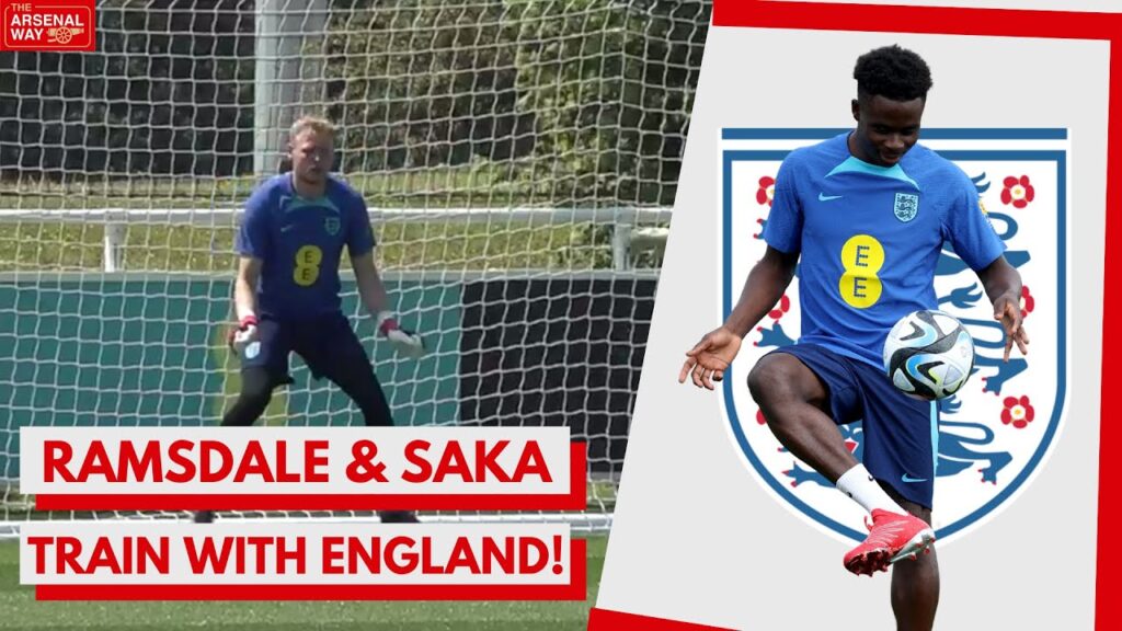 WORKING HARD | Aaron Ramsdale And Bukayo Saka Train With England Ahead Of Euro Qualifiers | TRAINING