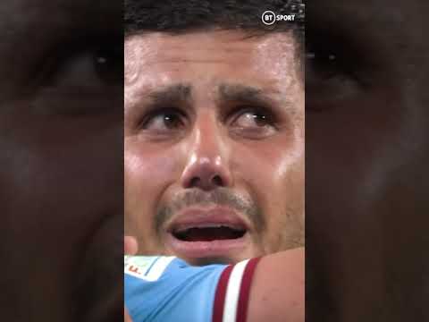 Raw emotion from Rodri as Man City finally win the Champions League 🏆