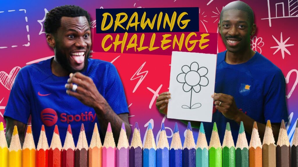🎨 😂 DRAW ON THE BACK CHALLENGE (DEMBÉLÉ & KESSIE)