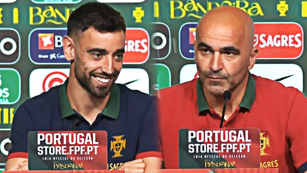 Bruno Fernandes e Roberto Martínez - Conferência de imprensa de ANTEVISÃO Portugal x Bósnia