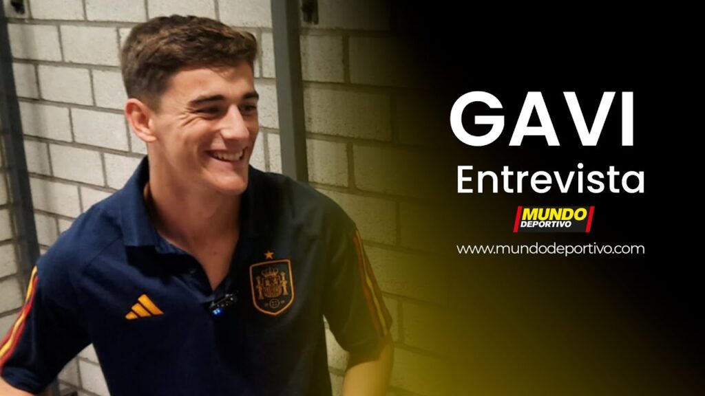Entrevista a Gavi durante la concentración de la selección española en Enschede