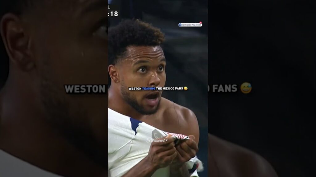Weston McKennie teasing the Mexico fans! 😤