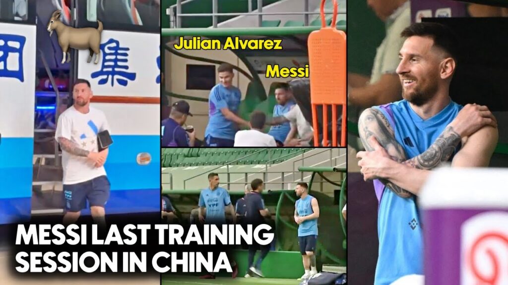 🐐 Lionel Messi Meet with Julian Alvarez in Argentina last Training Session!