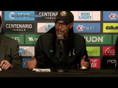 Rigobert Song en conférence de presse pour la rencontre Cameroun vs Mexique en Amical