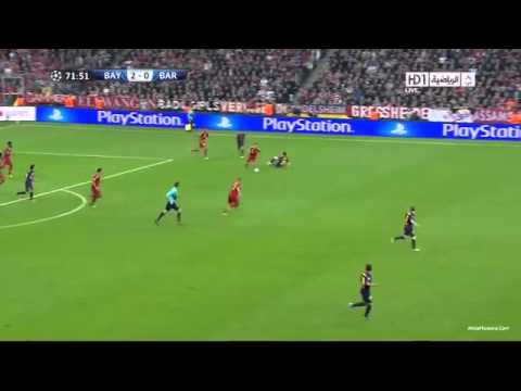 ريبيري يسقط ميسي بمراوغة جميلة جدا