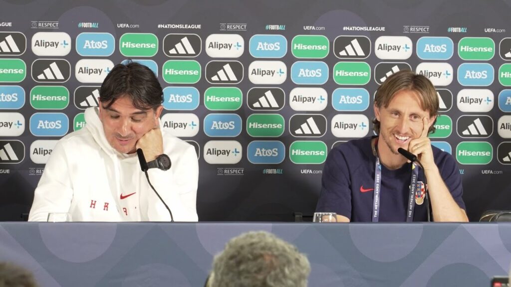 Konferencija za medije izbornika Dalića i kapetana Modrića u Rotterdamu
