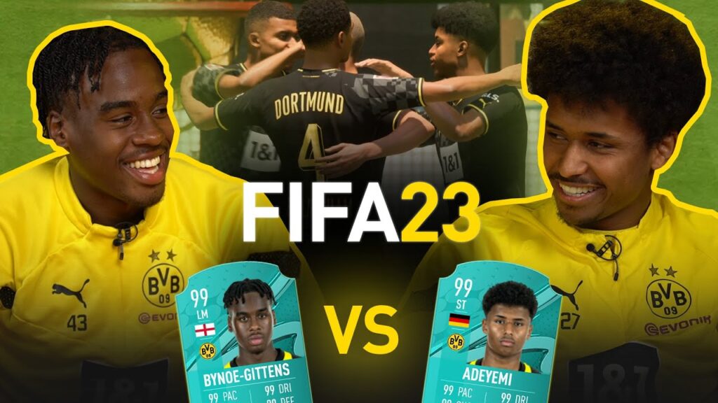“Do I bench you, bro?” | Adeyemi and Bynoe-Gittens in a FIFA23 duel "Do I bench you, bro?" | Adeyemi and Bynoe-Gittens in a FIFA23 duel