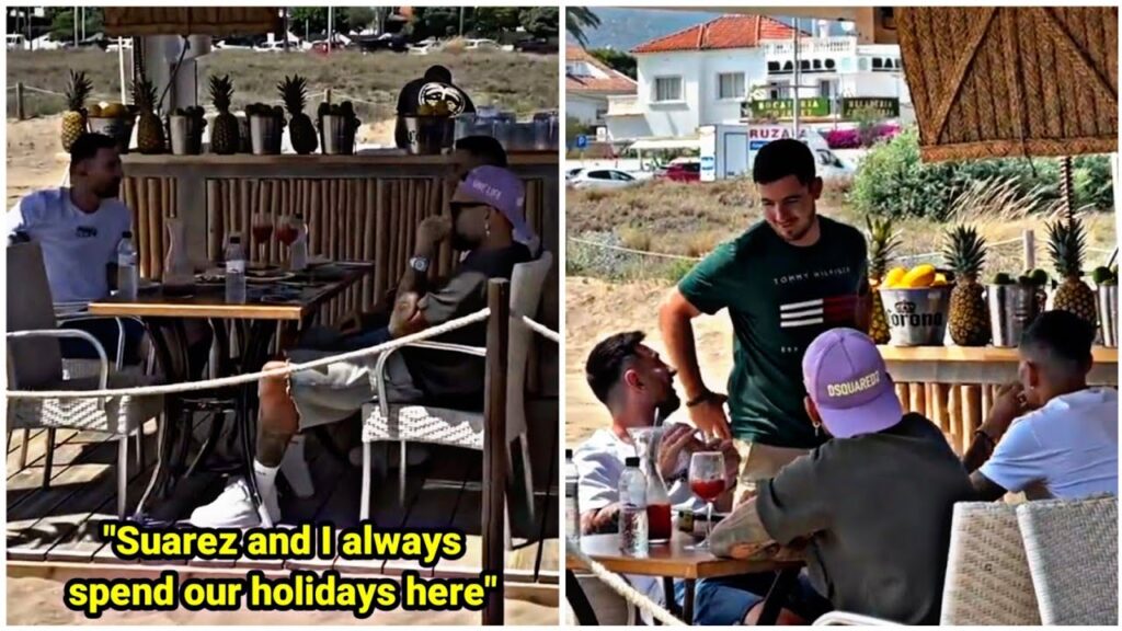 Messi invited Di Maria and Otamendi to have a meal at the Luis Suarez restaurant in Barcelona