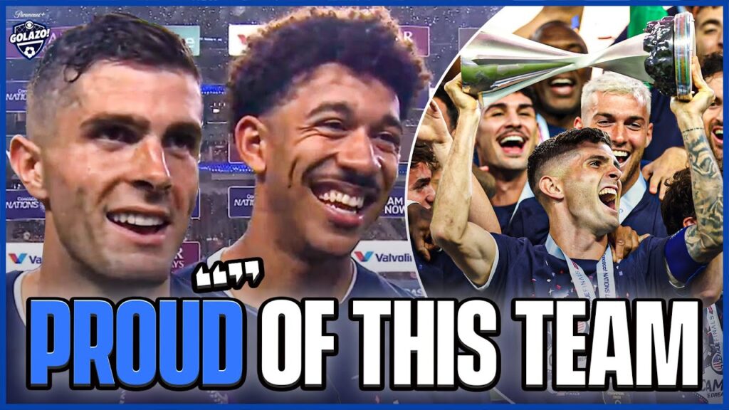 Christian Pulisic & Chris Richards speak after WINNING the Concacaf Nations League! 🏆