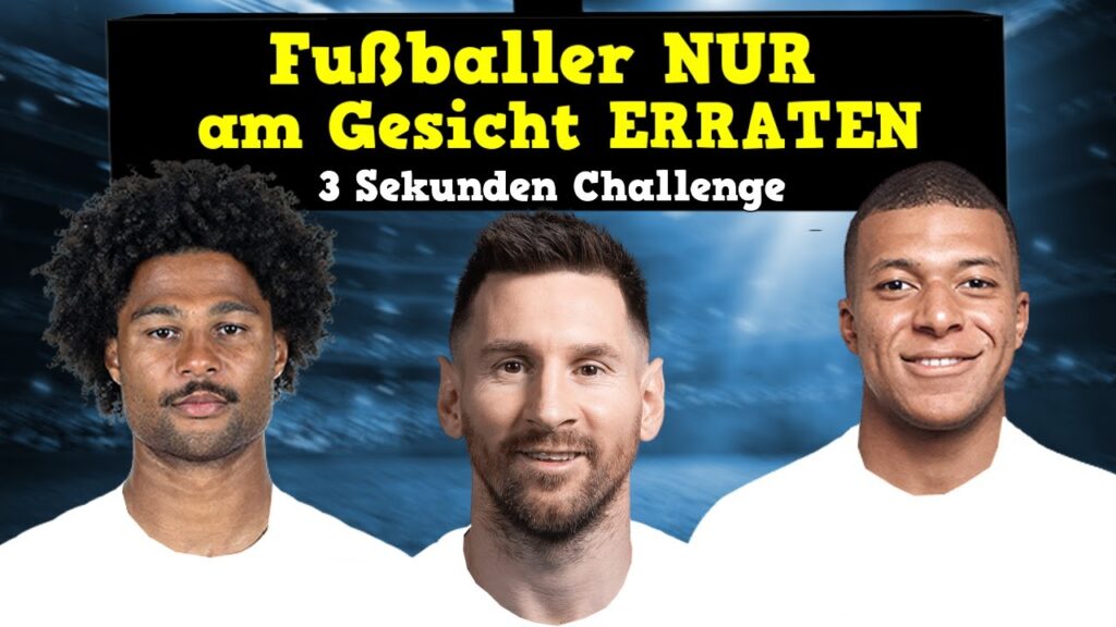 Fußballer nur am Gesicht erraten 😲 4 Sekunden Challenge ⚽️ Fußball Quiz 2023