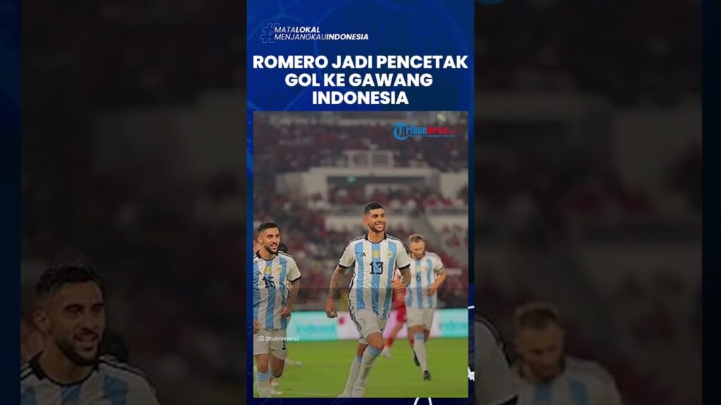 Tambah Keunggulan Argentina atas Indonesia, Cristian Romero Cetak Gol Melalui Sundulan
