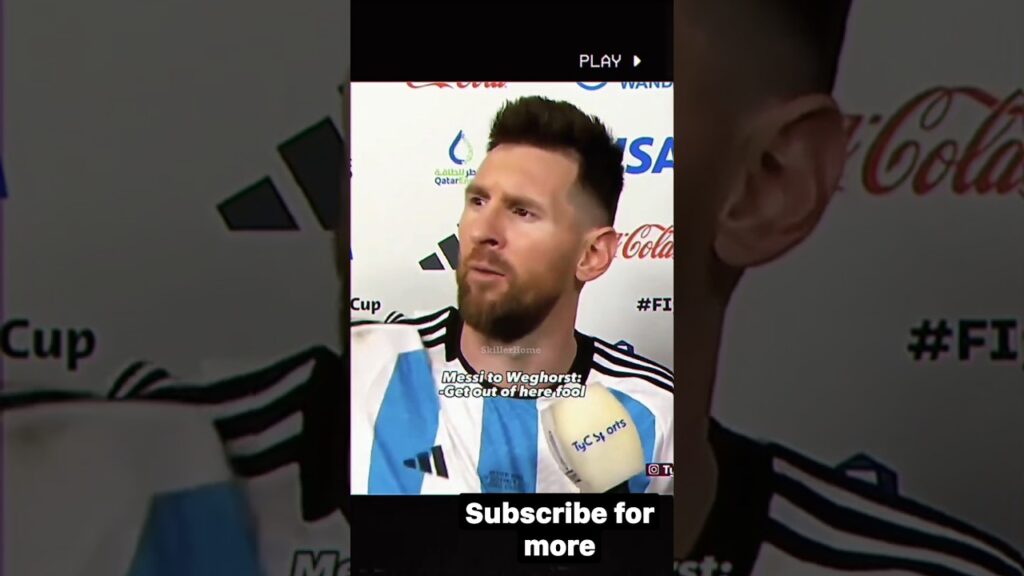 messi apologized to weghorst #messi #worldcup #futebol