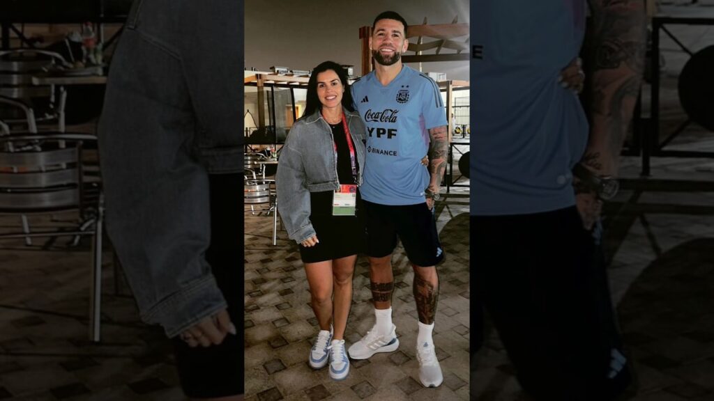 #otamendi with his #wife#football #argentina #lovelystatus#benfica #laliga#worldcup #footballshorts