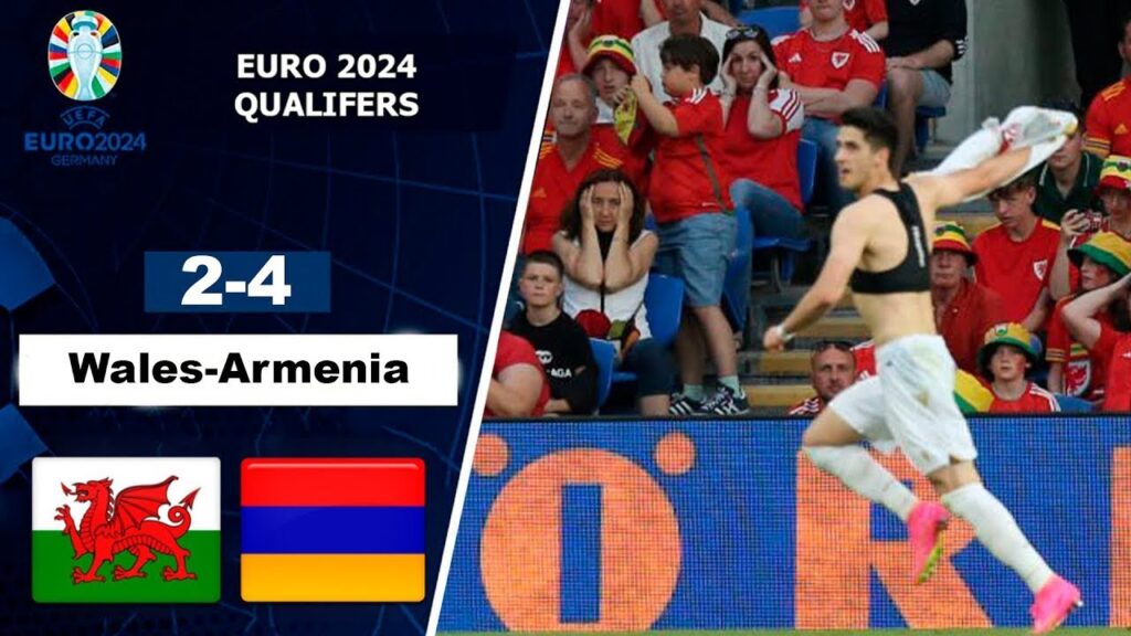 Wales 2-4 Armenia: Kieffer Moore sent off in chaotic Euro 2024 qualifier as Wales flounder