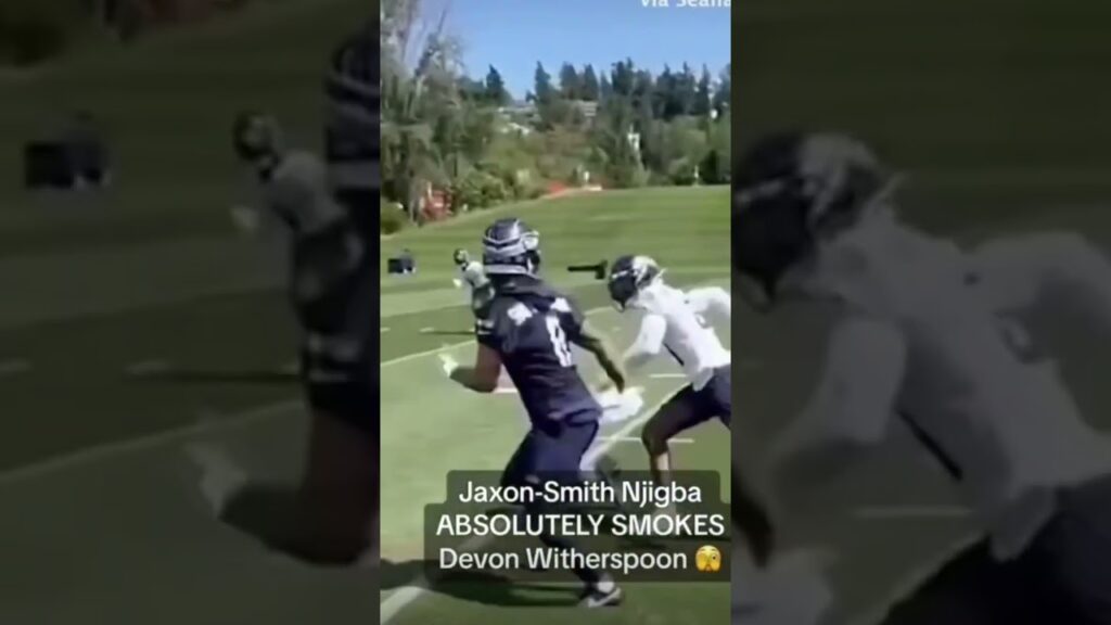 Jaxon-Smith Njigba vs Devon Witherspoon for Touchdown #seattleseahawks #nfl #shorts