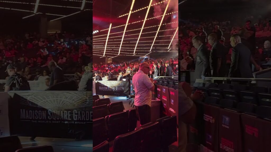 BRUCE CARRINGTON WALKS OUT TO DMX TO FACE LUIS POROZO @ MSG HULU THEATRE IN FRONT OF HOME CROWD