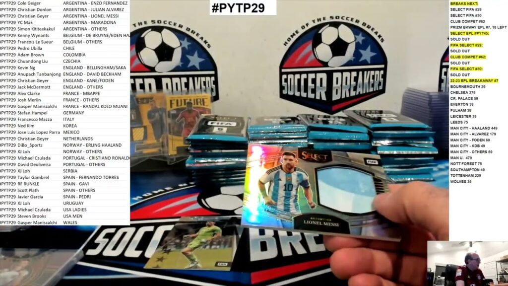 2022-23 SELECT FIFA SOCCER 6 HOBBY BOX PICK YOUR TEAM/PLAYER 1/2 CASE BREAK #PYTP29 SOCCER BREAKERS