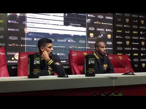 Xavier Arreaga y Oscar Estupiñan. Hablaron sobre el partido con Deportivo Cuenca