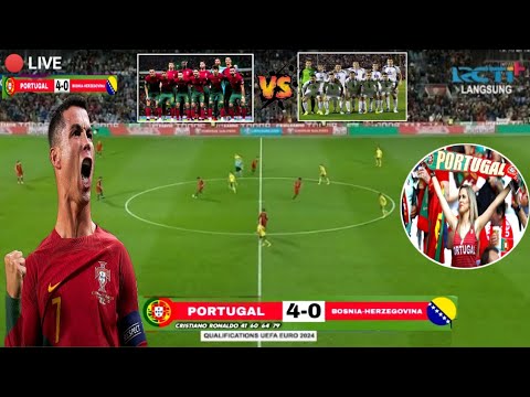 🔴 LIVE RCTI+ PORTUGAL VS BOSNIA 4-0 ⚽ CR7 HATTRICK KUALIFIKASI EURO 2024⚽EXTENDED HIGHLIGHT/ HD/23