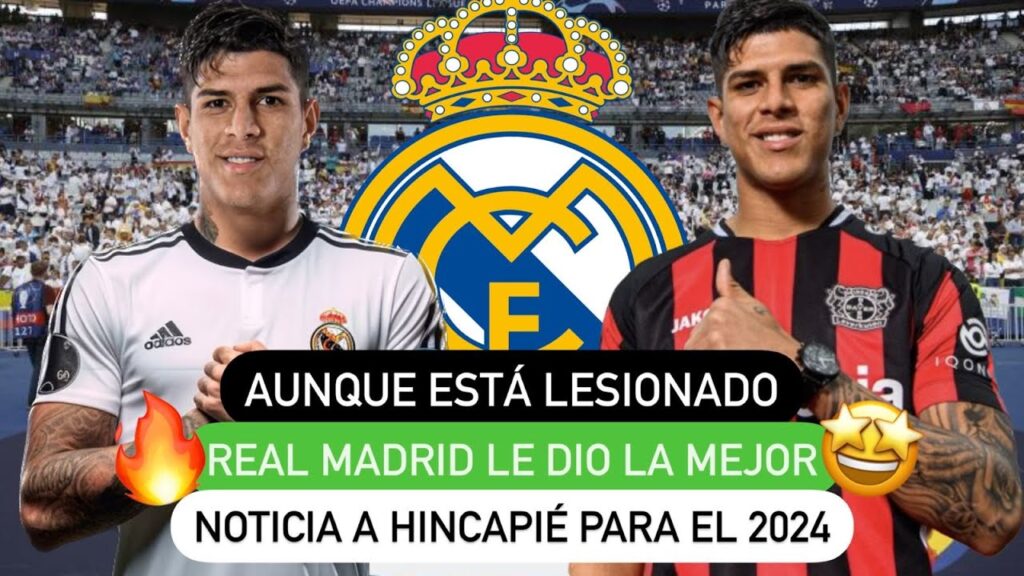 👏🏻 Aunque está lesionado, Real Madrid ⚪️ le dio la mejor noticia 🤩 a Hincapié para el 2024❗️