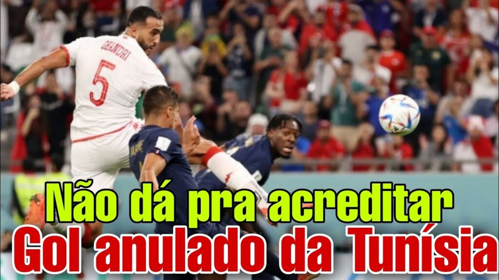 O gol anulado da Tunísia Issam Jebali marcou tusia e frança هدف تونس غير مسموح به عصام الجبالي